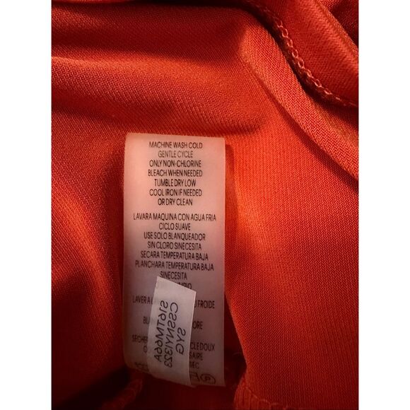 NWOT Calvin Klein Women's Size XL Burnt Orange Neck Wrap Sleeveless Blouse Top - Picture 9 of 10